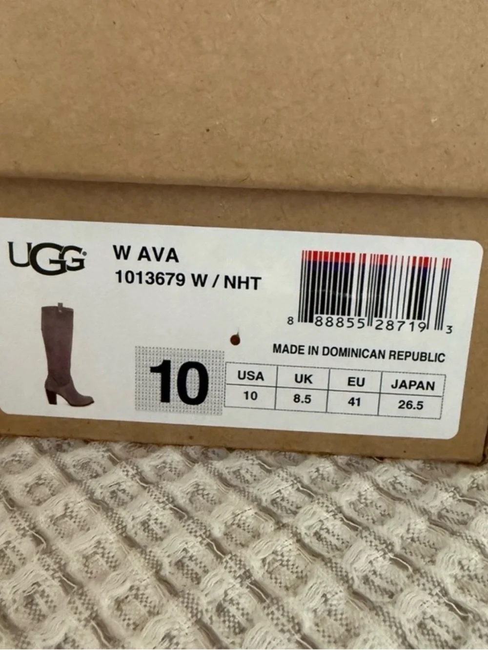 UGG Ava Gray Suede Over-the-Knee Block Heel Boots